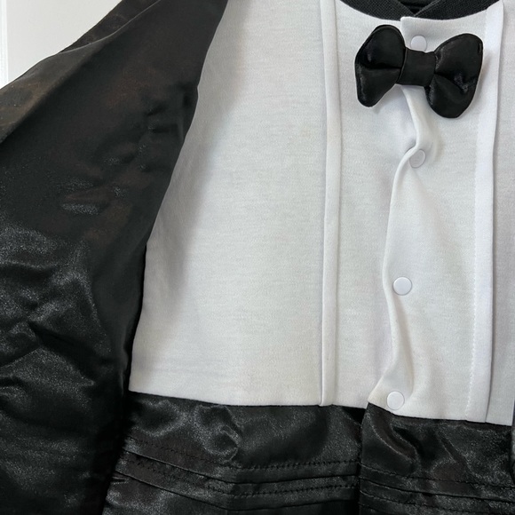 Cutest Little Tux - Baby Tuxedo Footie Outfit Bow Tie Wedding Tux Comfortable - Picture 5 of 11